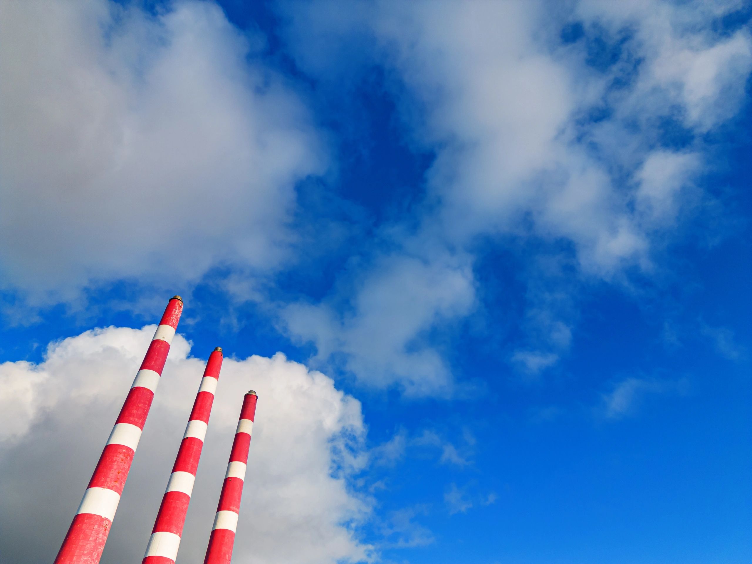 Aerial view of a natural gas power station