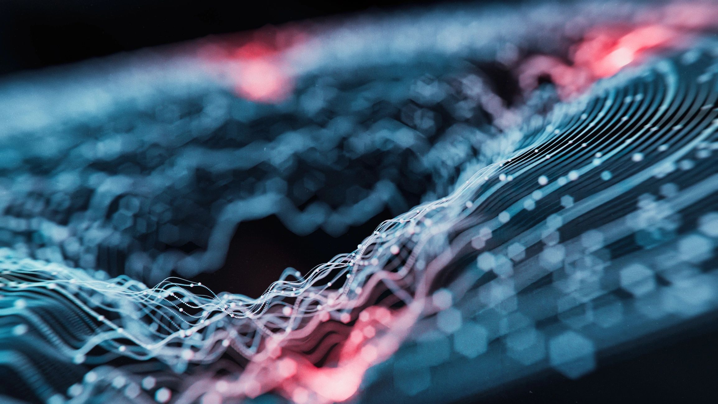 Abstract data visualization representing modelling and analysis
